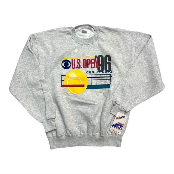Jerzees Other - Deadstock Vintage U.S Open 1996 CBS Sports Tennis Crewneck Gray Size L Tags